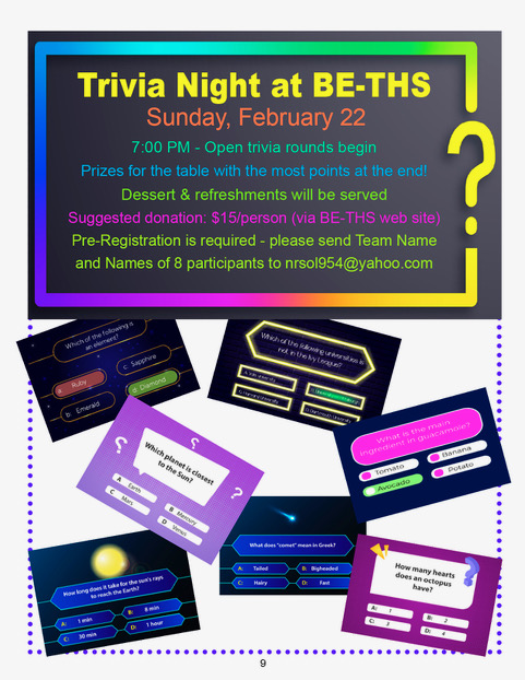 February 22, 2026 Trivia Night